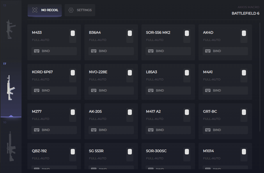 Additional features of BATTLEFIELD 6 macros