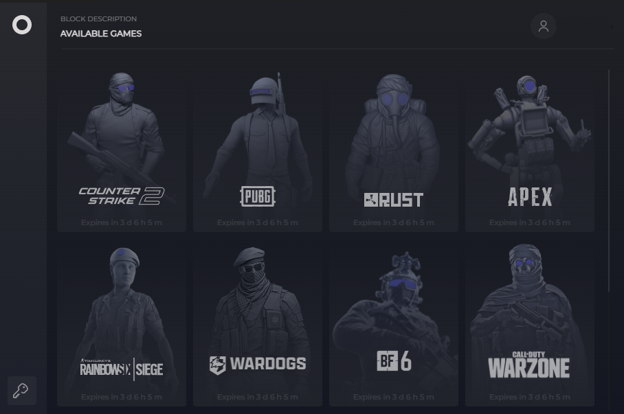 Login window in the WARDOGS macro program